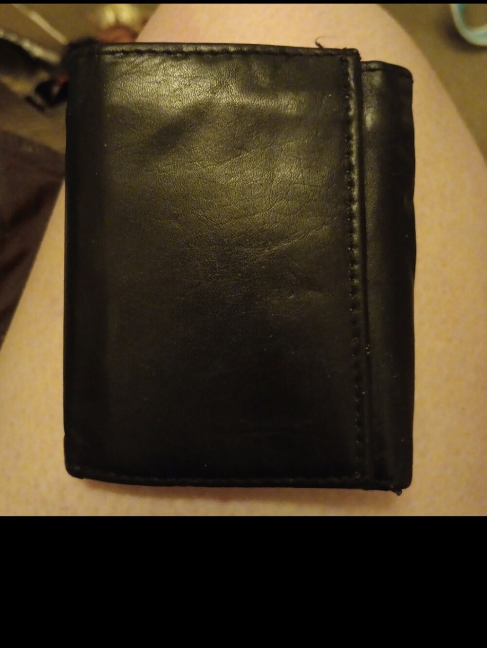 Black Tri-Fold Leather Wallet